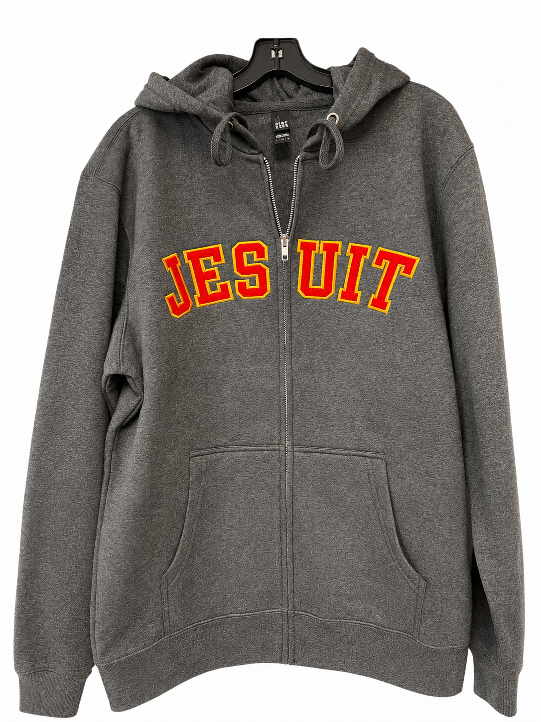 Jesuit Full-Zip Heathered Charcoal Hoodie