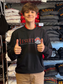 Black long sleeve cotton T-shirt