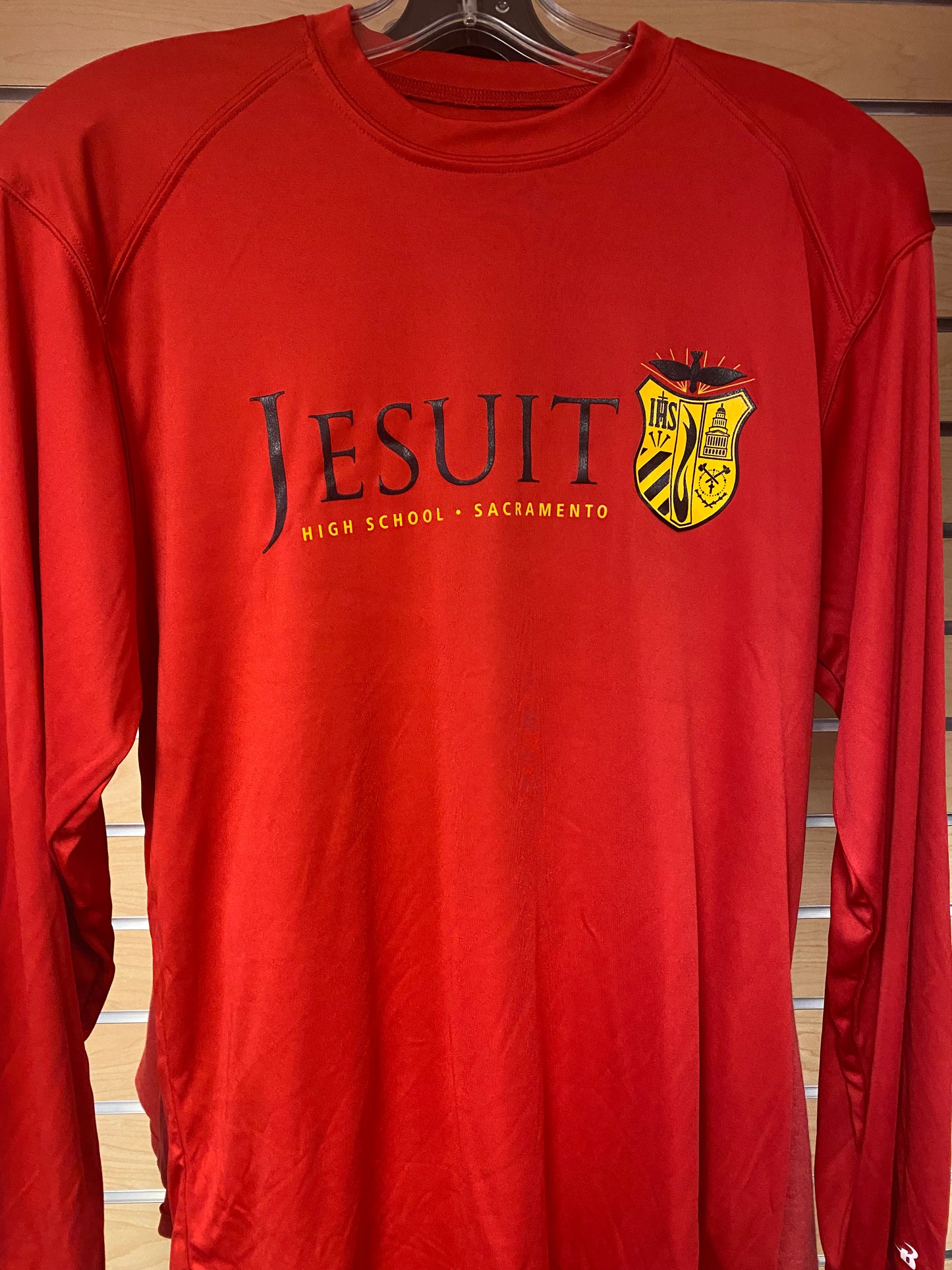 Dry Fit Red Long Sleeve with JHS Shield