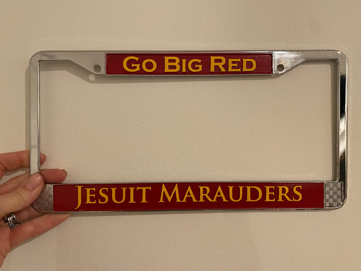 Jesuit License Plate Frame - Go Big Red