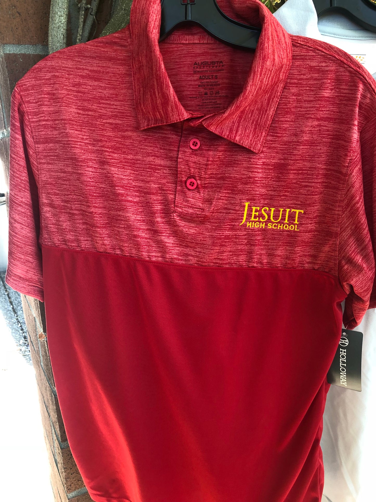 Dry Fit Jesuit Shadow Heather Red Polo